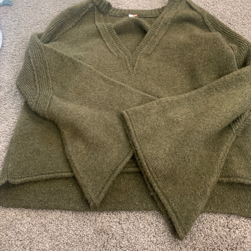 Free people flare sleeve sweater
